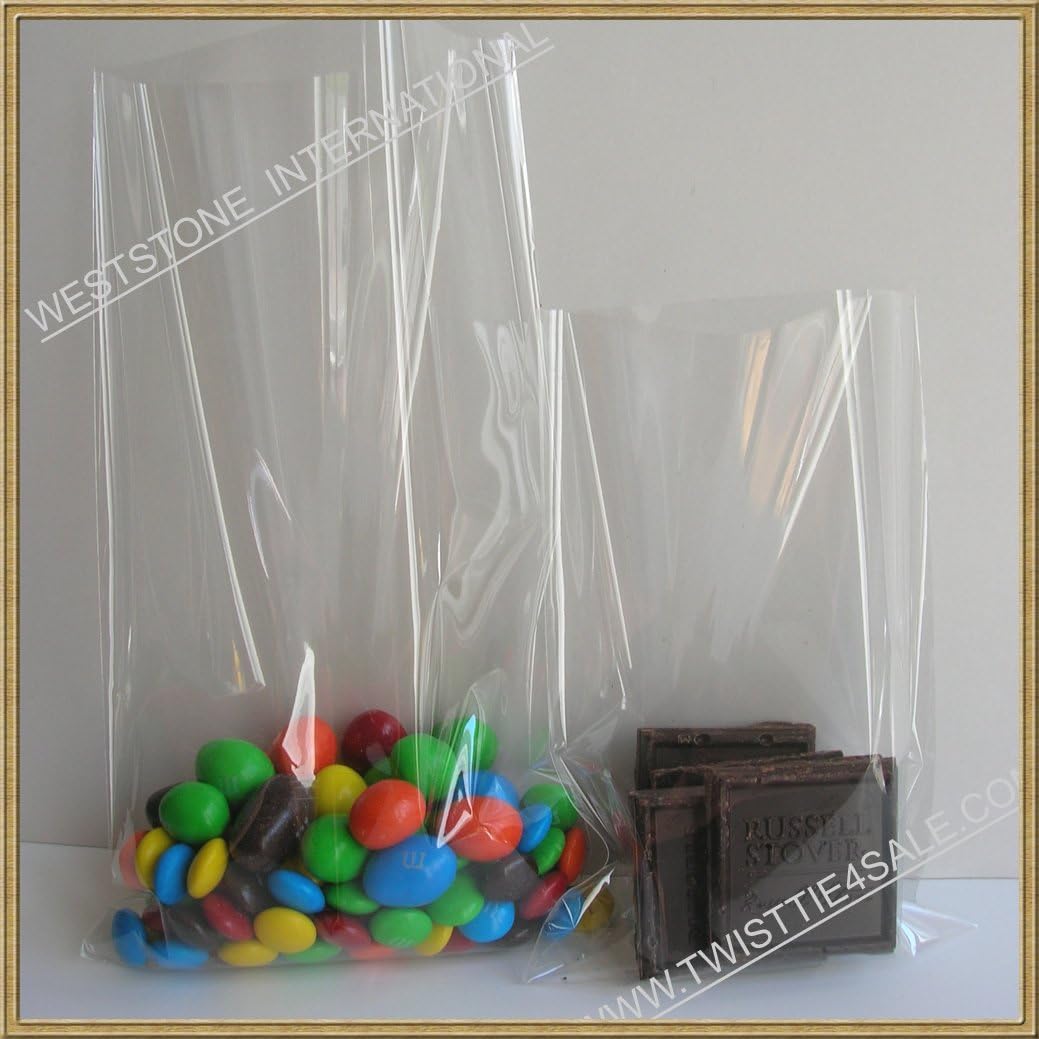 Clear Cello/Cellophane Bags - Flat - 100 Bags - 5" x 7" - Party/Wedding Favors - Gift Basket Supplies - Photographs