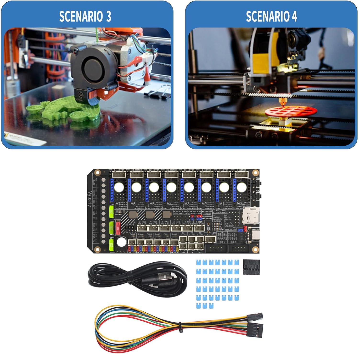 24 V/48 V オプション電源 H7 32 ビット 3D プリンタメインボード DotStar と USB 電源の高いパフォーマ  プロフェッショナル H7 32 ビット 3D プリンタコントローラ 60V ほとんどのモーター電力能力 産業・研究開発用品