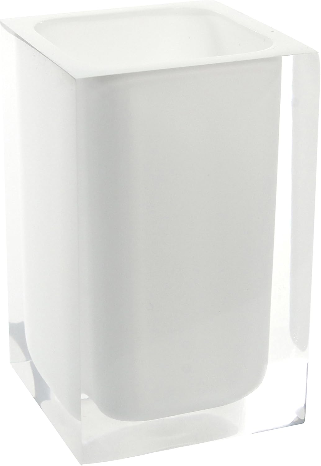 Gedy Rainbow Square Toothbrush Holder, White