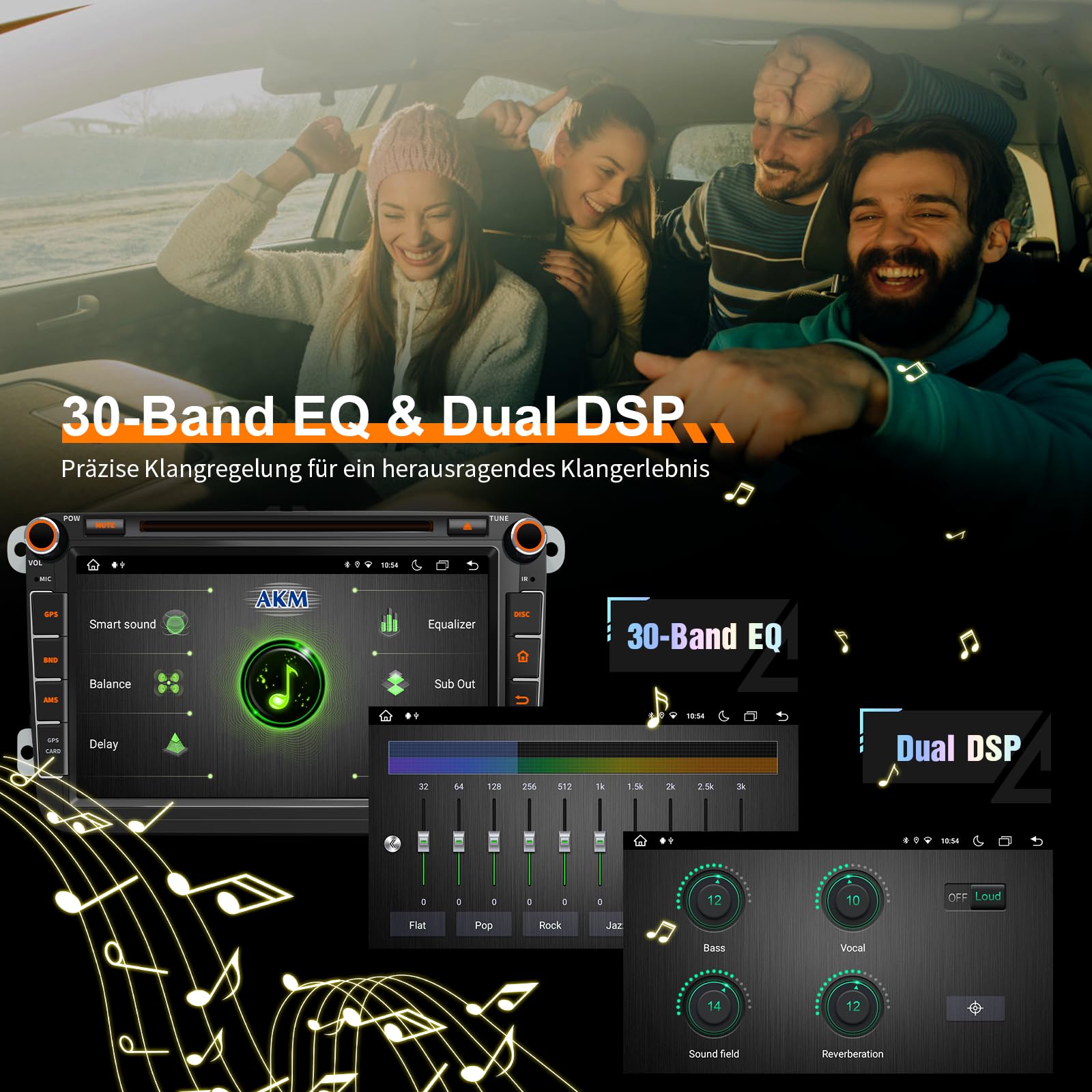 Autoradio 9'' Android 13 per Golf 5/6, VW T5, Polo 6R, 4 GB + 64 GB Wireless CarPlay, Android Auto, DAB integrato, 2 Din, 8 Core, 4G, Navi, BT5.0, WiFi, USB, FM, TPMS, OBD2, controllo vocale