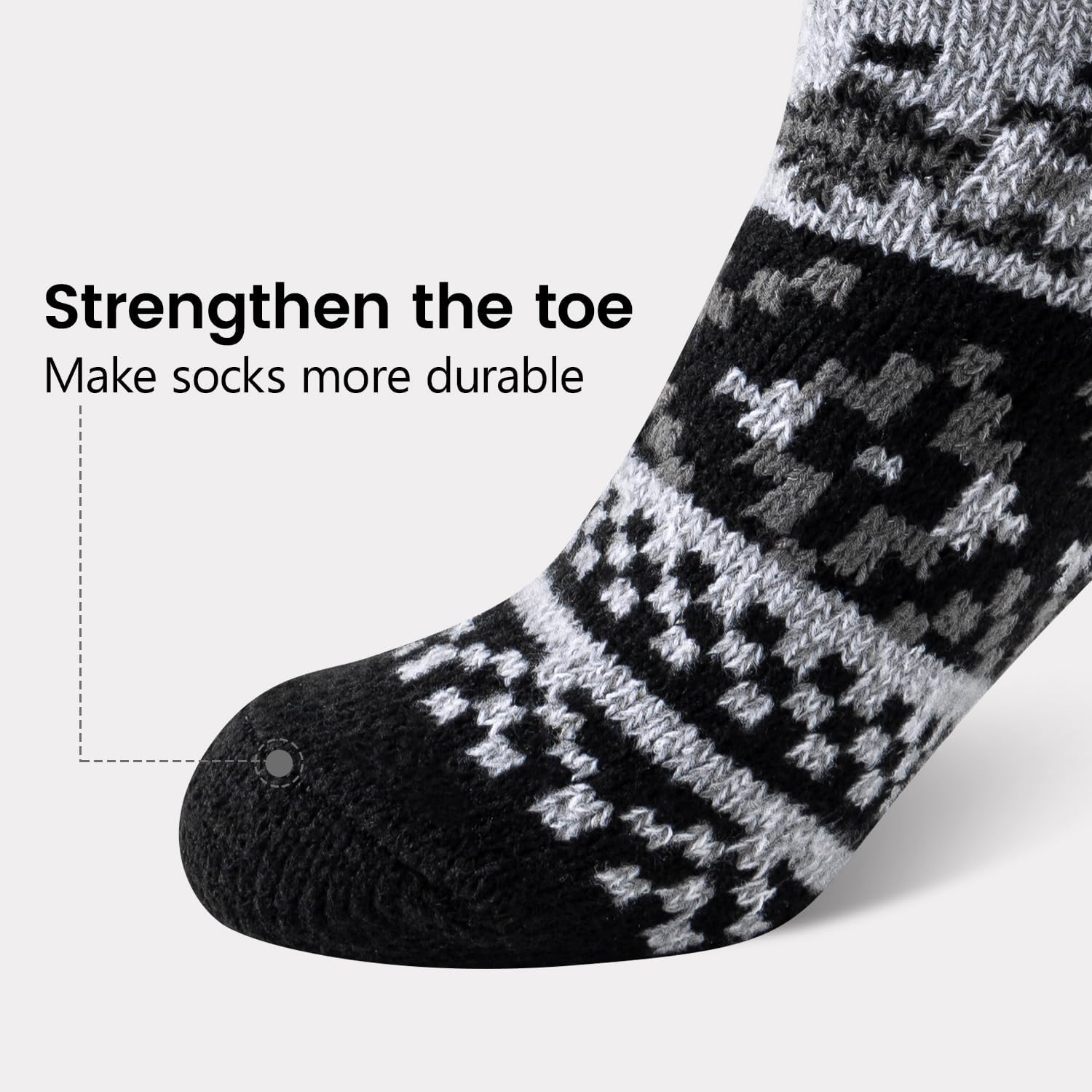 Sock Amazing Fashion Fuzzy Thermal Socks for Women - 4 Pairs Thick Cozy Super Soft Winter Crew Socks - Image 4