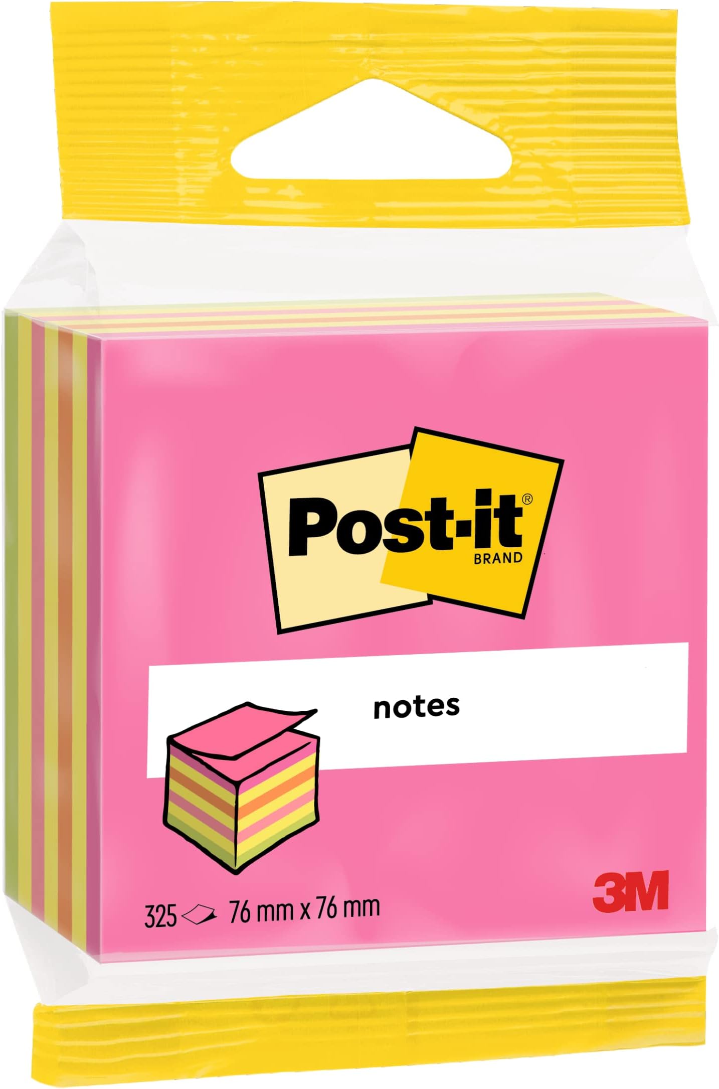 PostIt Super Sticky Notes Assorted Sizes 15/PkgMiami 2"X2", 3"X3", 4