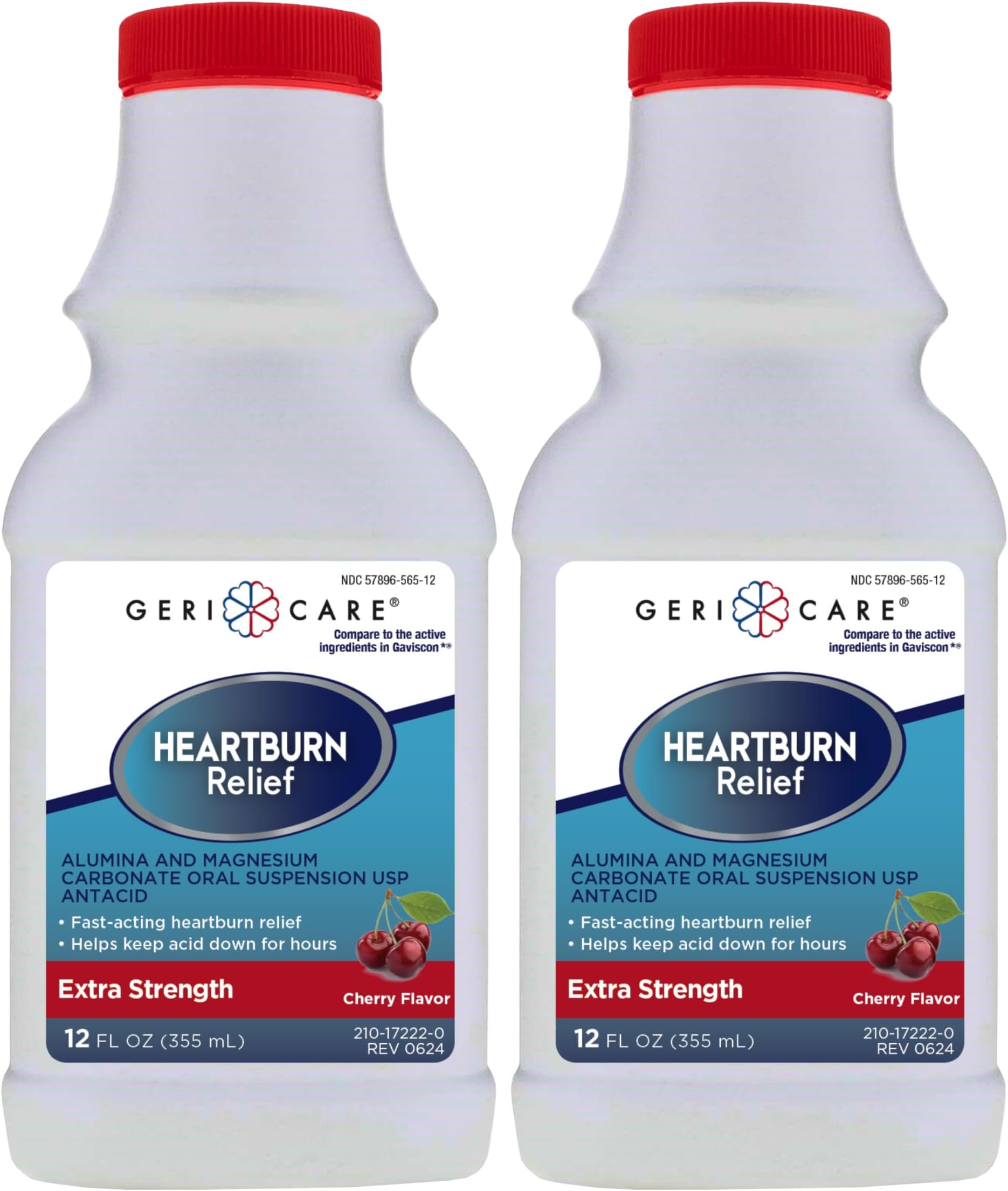 Heartburn Relief and Acid Reflux Oral Suspension Medicine | Effective Antacid for GERD Relief and Heartburn | Alternative to Maalox Liquid, and Mylanta (2 Pack)