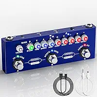 M-VAVE Cuvave cube baby VEDO Baixo/bass pedaleira，Com 26 portas 7 sintonizadores modulares ajuste de excitação/equalização/efeito de compressão/efeito periférico/efeito espacial/IR/TUNER