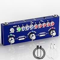 KINGSTER M-VAVE Cuvave cube baby Baixo/Bass pedaleira，com modelos de 9 AMP de carregamento 8 entradas IR CAB, Overdrive de distorção Reverb de retardo/delay Suporte Bluetooth Para mesa de som/digital