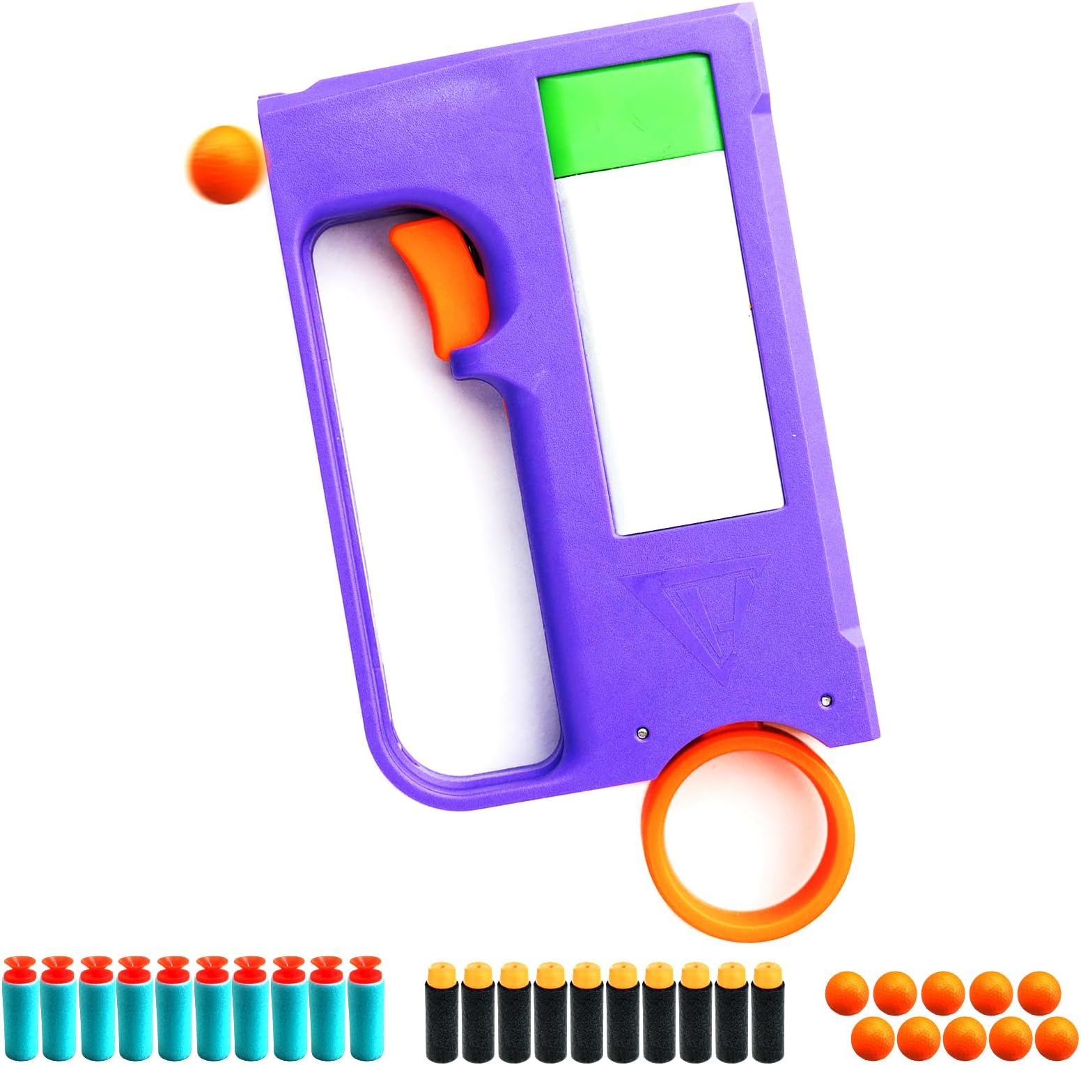 Hamster Soft Bullet Toy Gun, Pocket-Sized Foam and Suction Blaster for Ages 12+ Adults Teens, Safe Kids Toy Fidget Pistol Stress Relief Gifts, Indoor Outdoor Shooting Games for Family Fun, Range 49 in