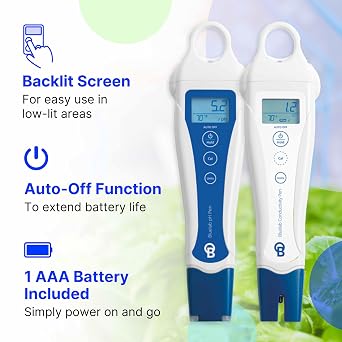 Bluelab PENSTP pH and Conductivity Starter Pack - Precision Nutrient Solution Management Kit with Temperature Measurement, Waterproof Pens, and Probe Care Kit