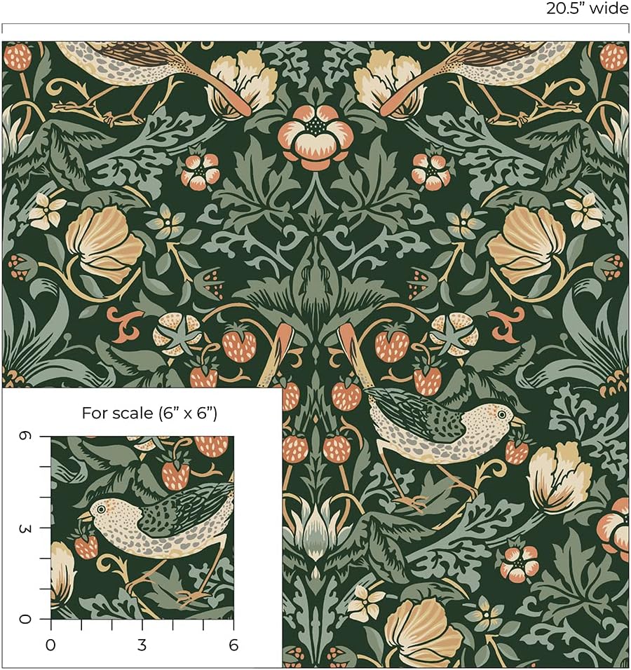NextWall Aves Garden Peel and Stick Wallpaper (Forest Green)