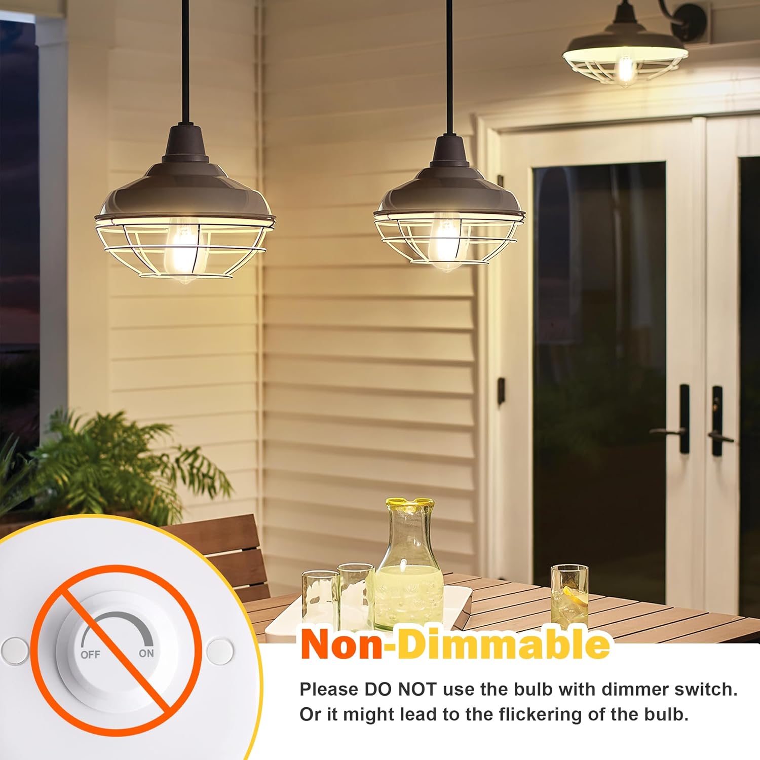 ASOMST 4-Pack Vintage Edison Bulbs 60W Equivalent, 850LM 6W LED Light Bulb Soft White 3000K, ST58 Filament Lighting E26 Base, Non-Dimmable