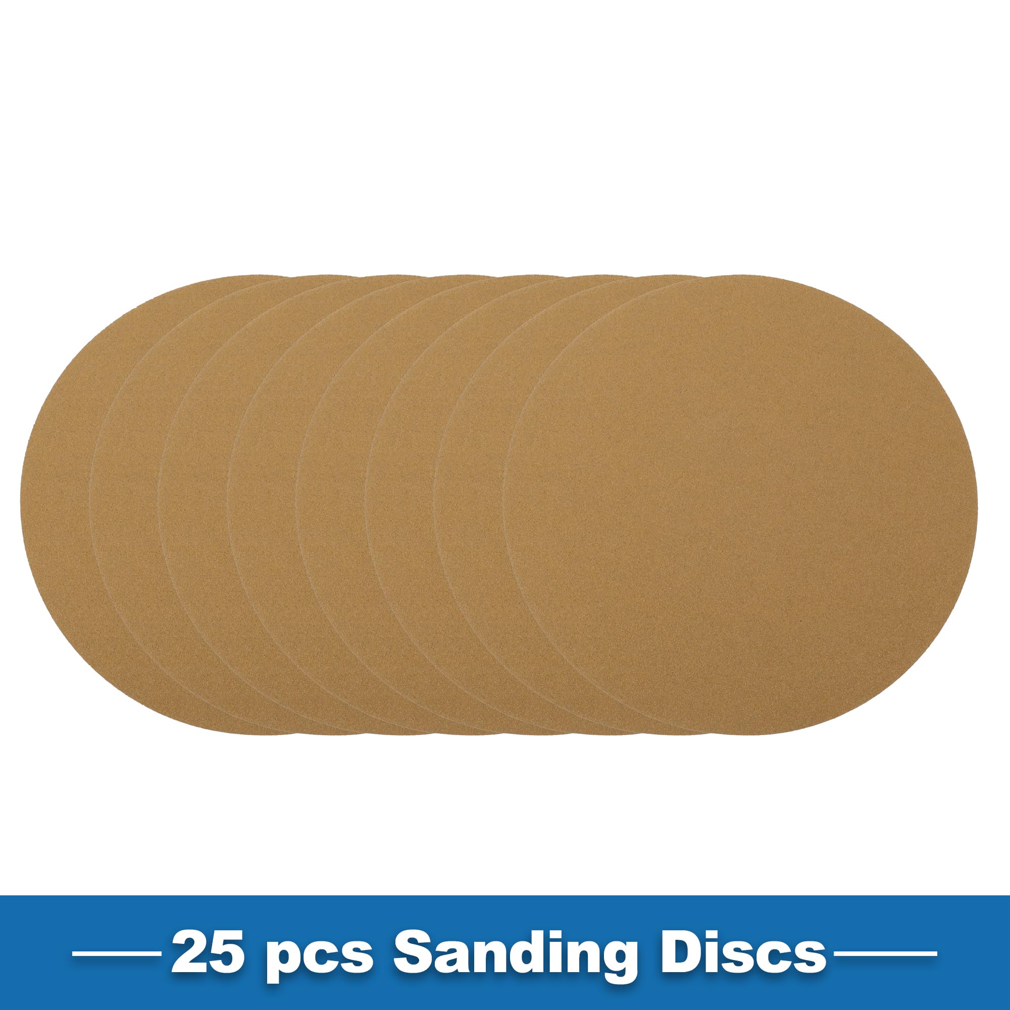 A ABSOPRO Sanding Discs 8 Inch 100 Grit Round Hook and Loop Sandpaper Aluminum Oxide Yellow 25 Pcs, 200mm/8" - Image 3