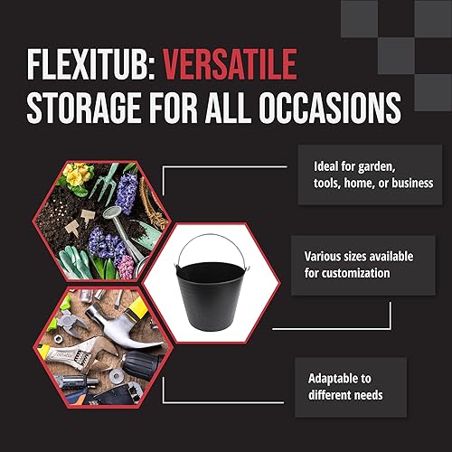 Miniatura 4 de Tayg Flexitub - Cubo de plástico reciclado de 6.87 galones, cubo ligero no tóxico para jardín, contenedor de cápsulas de lavandería - 13,78 x 13,78