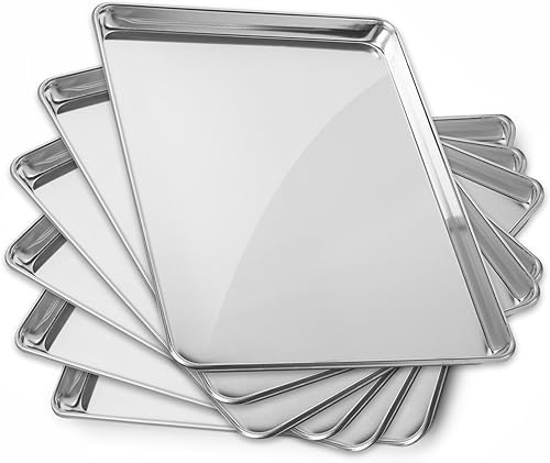 Gridmann - Charolas para hornear de calidad comercial para restaurantes - Tamaños surtidos Plateado