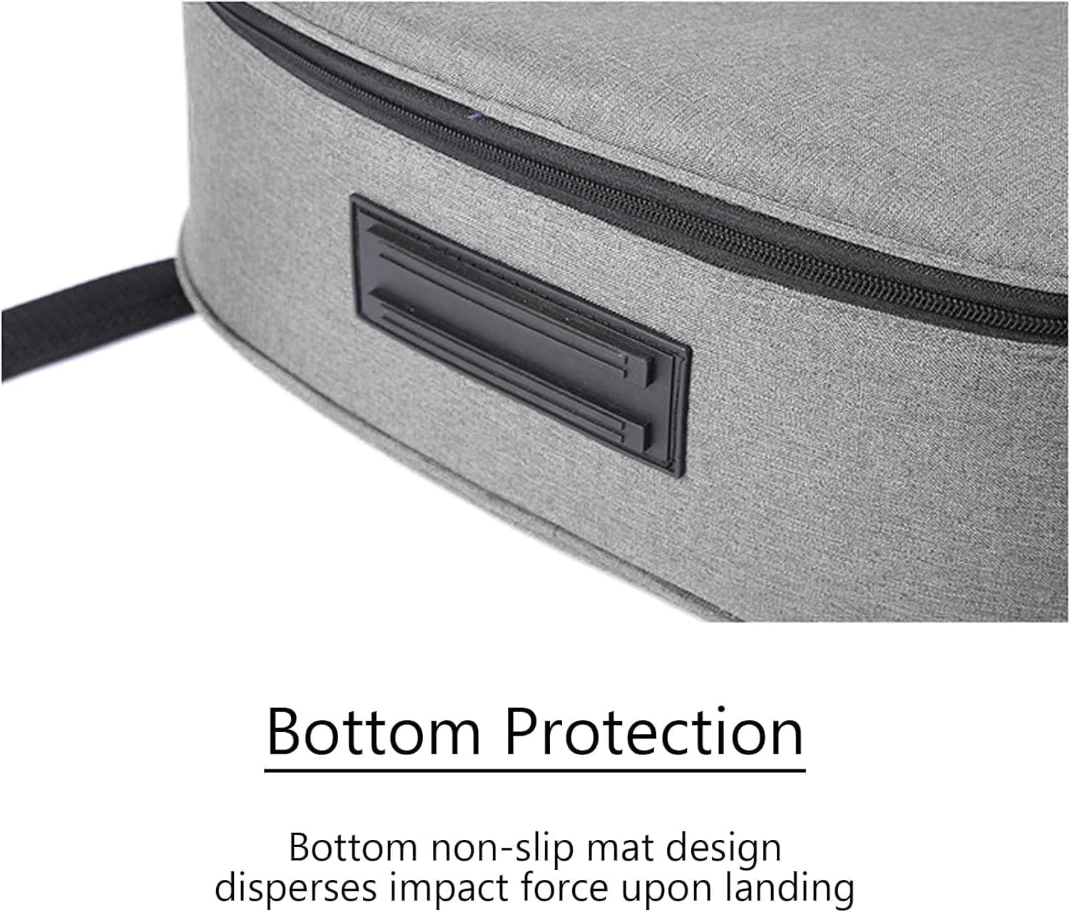 GLOW WINGS Ukulele Case 12MM Sponge Padding Handles Waterproof Dustproof Shockproof Ukulele Bag for Concert Soprano Tenor Ukulele (Tenor-26/27 inch-Gray) - Image 3 thumbnail