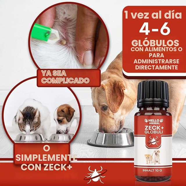 Foto 6 de 7 de Hello Animal ZECK+ - Píldoras de 10 g, protección contra garrapatas, gato y perro, apoyo vegetal…