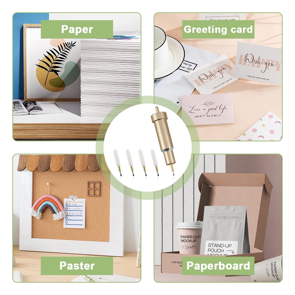 Lame Per Taglio Profondo E A Punta Fine - Compatibili Con Cricut Maker/Explore, 30° E 60°, Con Custodia - Foto 7