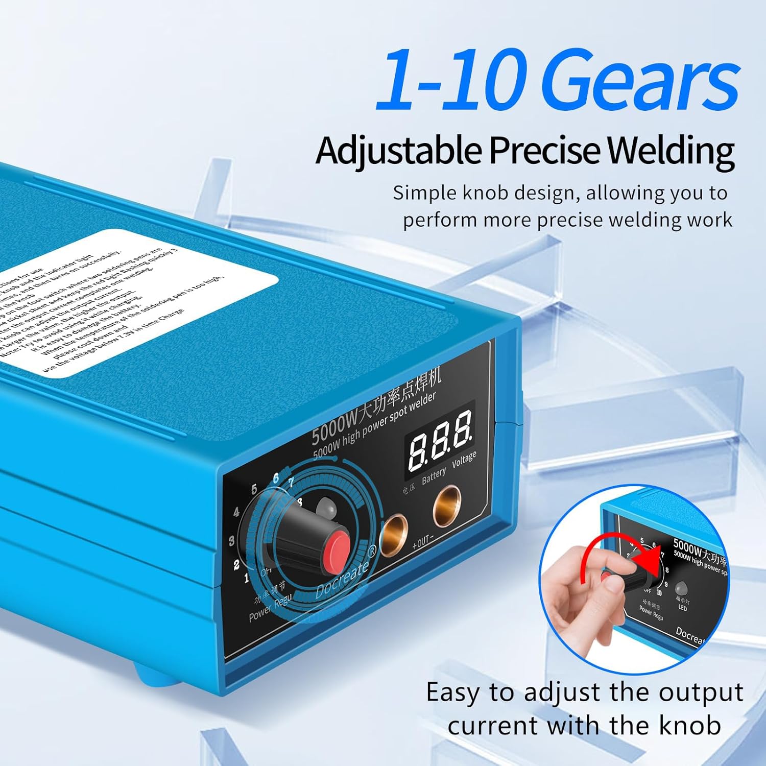 Adjustable Spot Welder with 1-10 Gears