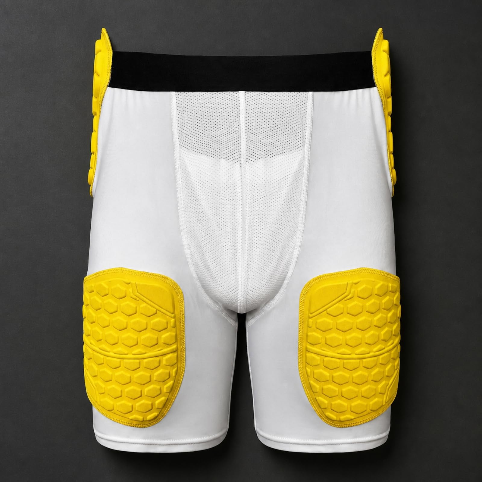 Kompressionsshorts mit wabenpolsterung hochdehnbar -kompressionsshorts leicht Shorts mit tief für rugbyspieler, basketballtraining , L