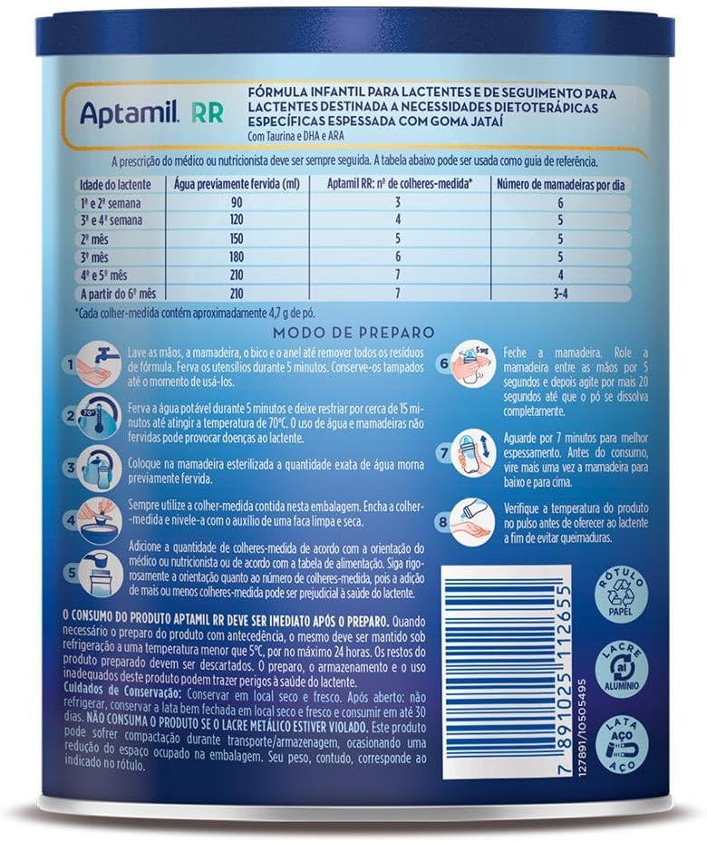 Fórmula Infantil: Aptamil RR 400g - 0-12 meses