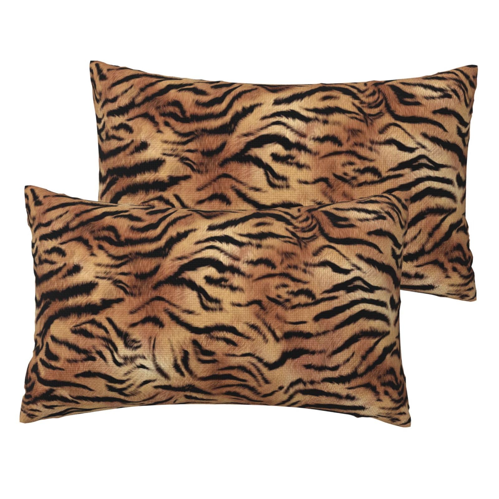 Egomed As Picture Tiger Print,Throw Pillow Cover Decorative Polyester Pillowcase Soft Cushion Covers 30X50 Cm