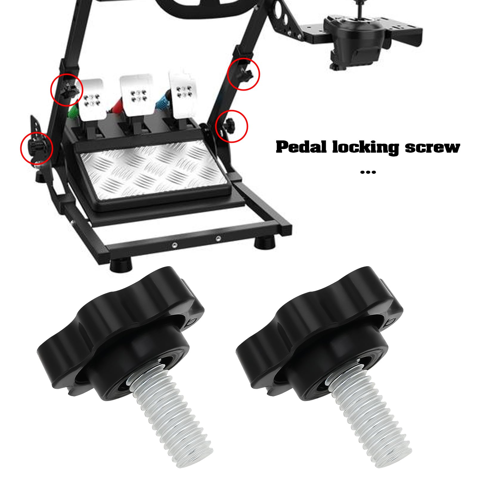 ECSiNG Pedalverriegelungsschrauben, M6 x 14 mm, kompatibel mit Logitech G25, G27, G29, G920, G923, Pflaumenblüte, manuell angezogene Schraube, 10 Stück Computer & Zubehör
