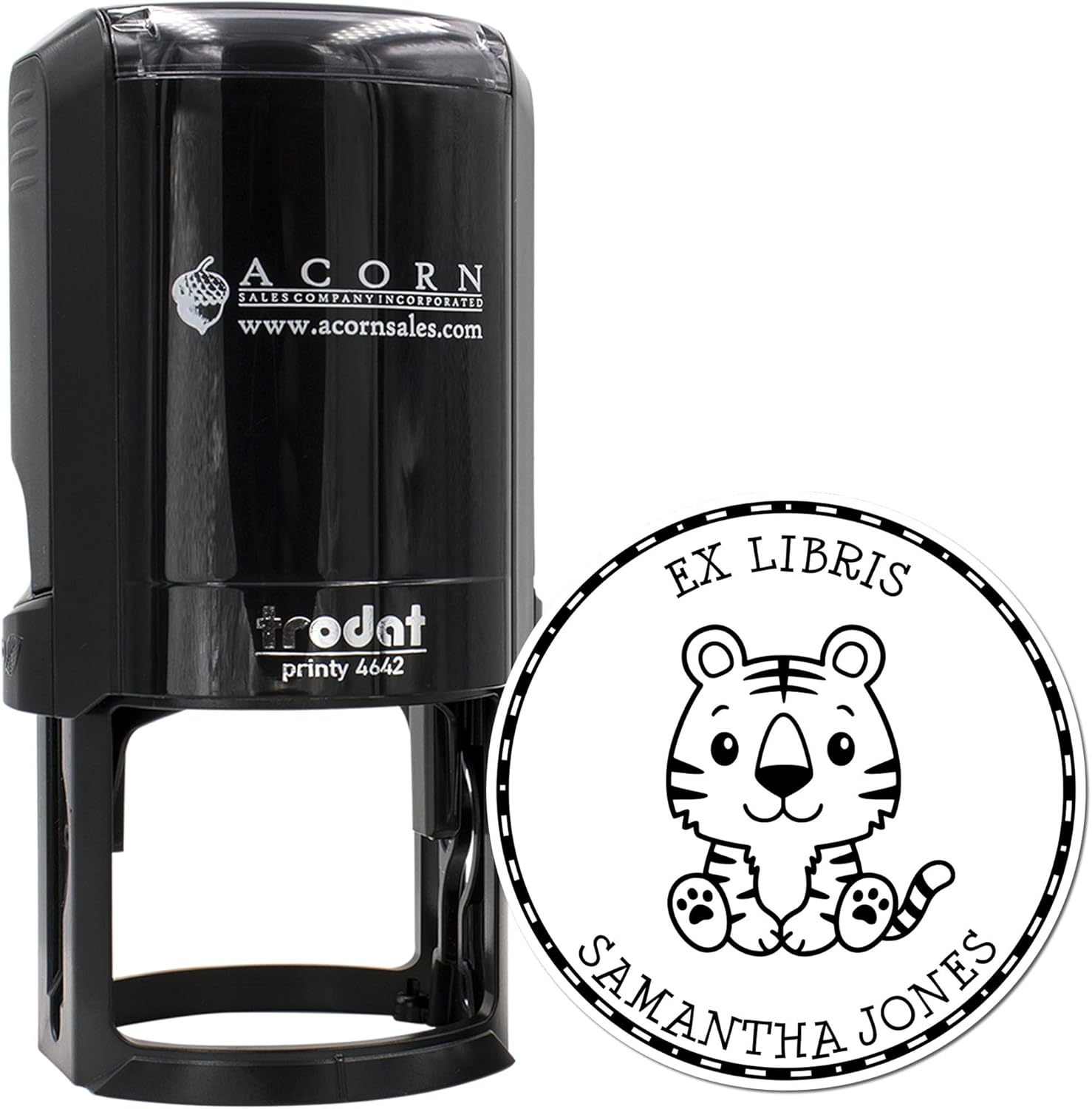Customized Self-Inking Baby Tiger Stamp, Personalized 'Belongs to' Stamp for Nursery Workers, Custom Made Book Ownership Label Stamp, Love It Stamp, 1-5/8 Round Stamp - Ideal for Personalizing Books