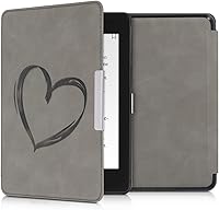 Vista 9 de kwmobile Funda compatible con Yaxa Kindle Paperwhite (10.Gen - 2018) - Funda para lector electrónico - Esquema de viaje rosa polvoriento