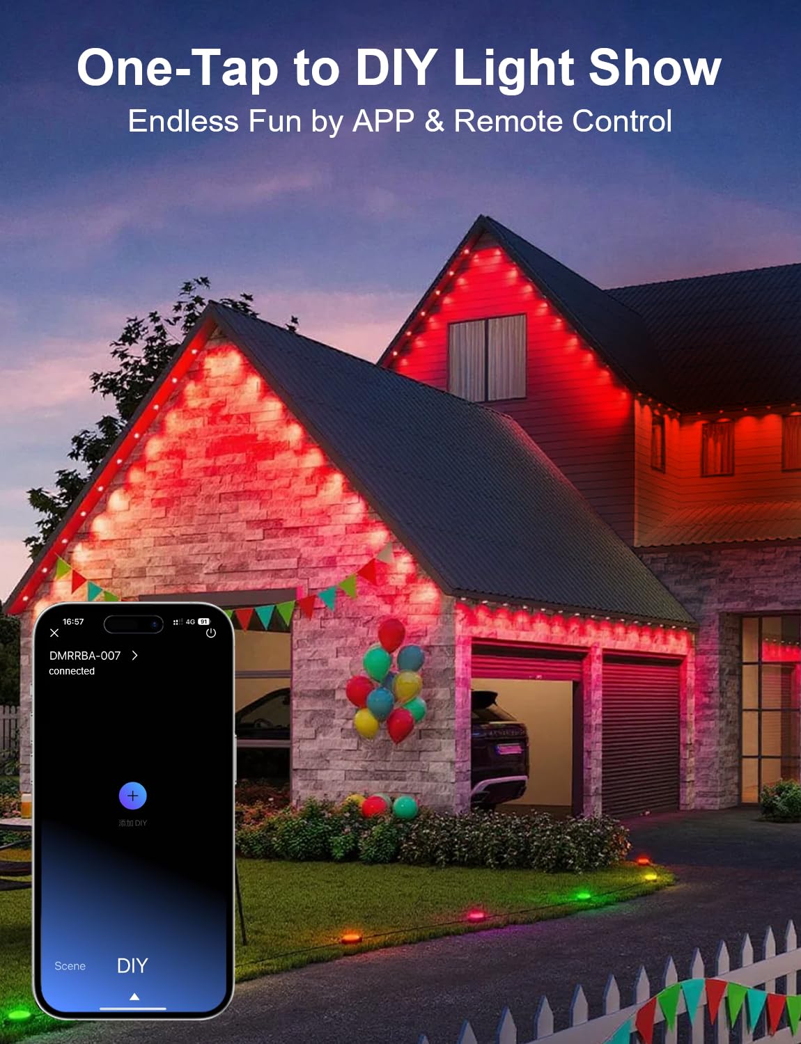 Amazon.com: Nexillumi 400ft Permanent Outdoor Lights for House