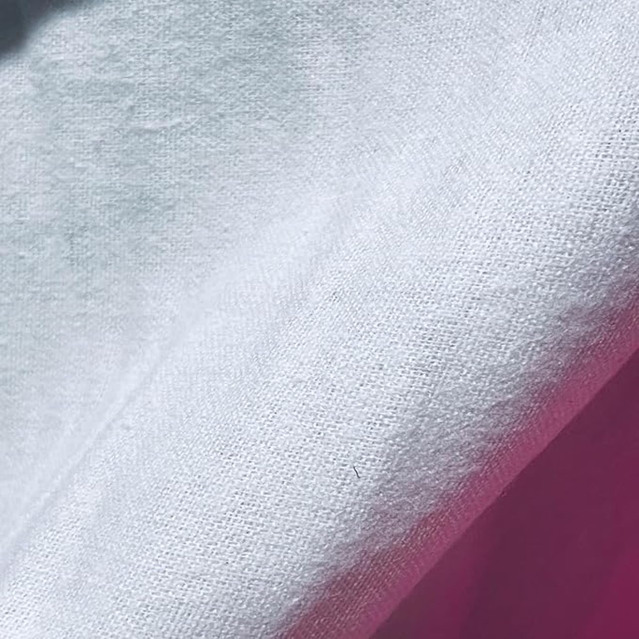 FabricLA Fabric by The Yard | 60" inches Wide Flannel | 100% Cotton for Baby Blanket, PJ, Shirt, Cloth Flannel Craft Fabric - White - 5 Continuous Yard