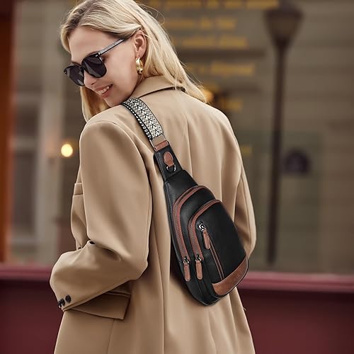 Miniatura 7 de Bolsos cruzados CLUCI para mujer y hombre, bolso bandolera de cuero, mochila de cuerpo cruzado para mujer, regalos para mujeres, cumpleaños, único