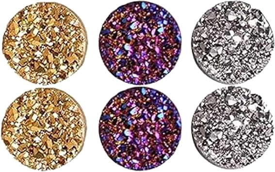 CEAeis Ear Allure Magnetic Earrings, Crystal Magnetic Therapy Acupressure Earrings, Non Piercing, 3 pairs - D