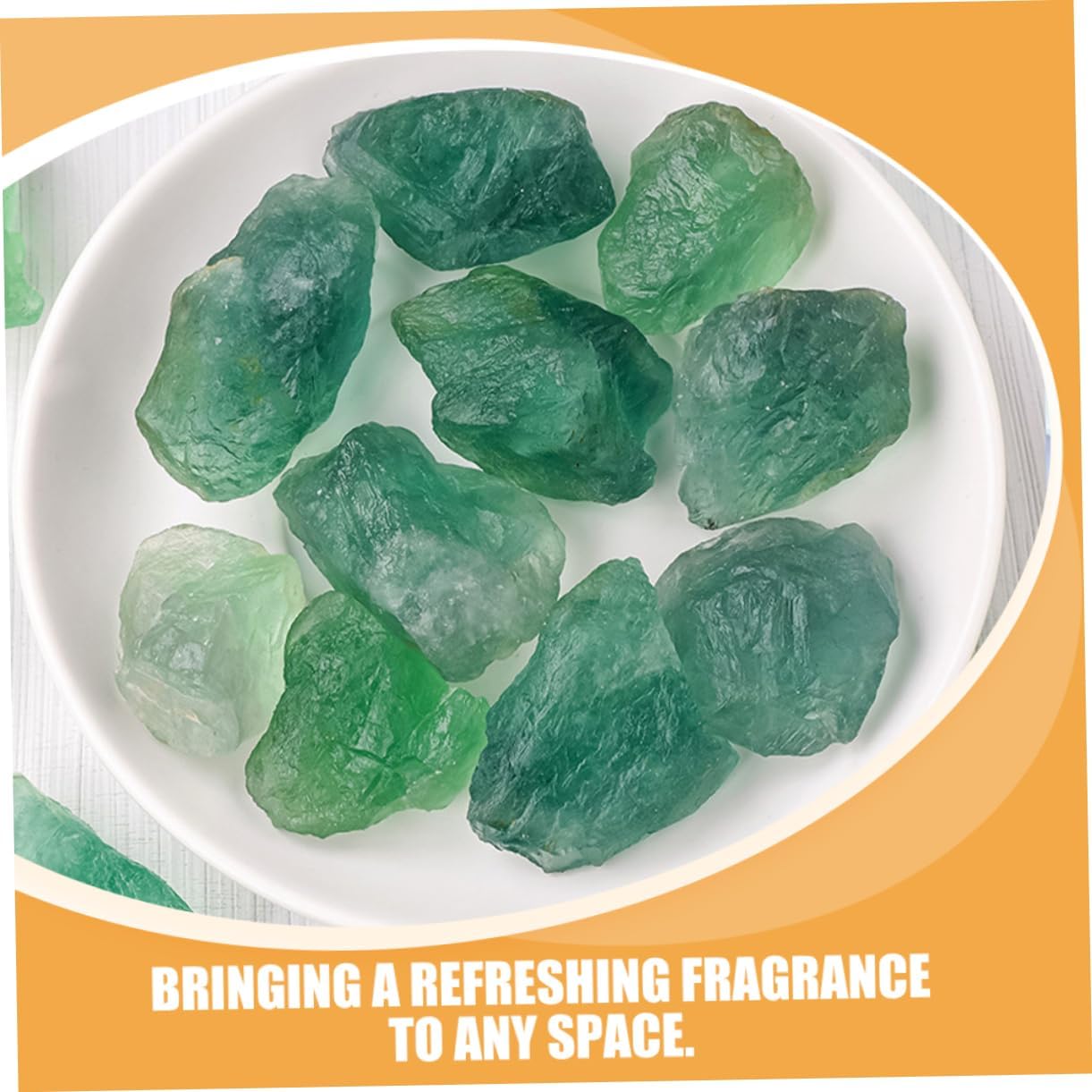 1bag Unique Green Fluorite Diffuser Stones Natural Green Crystals Stones for Crafts Home Vase Filler Pack