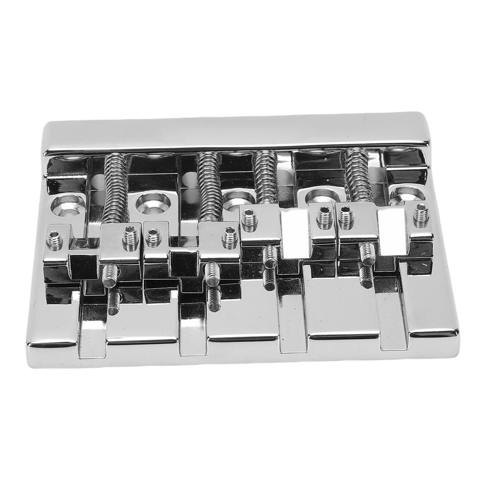 POENVFPO Bridge de Basse à 4 Cordes, Remplacement en Alliage de Zinc Himass avec Espacement de 0,75 "à Cordes pour un Sustain amélioré et un Ton Riche