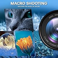 Vista 5 de Cámara digital 4K para fotografía con micrófono externo ajustable, cámara de vlogging de 48MP para YouTube y video, gran angular de 2.047 in y lente