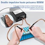 Soudeuse par Points Réglable pour Batteries 8000W, Kit Bricolage Hancaner, Soudeur par Points Portable Haute Performance avec Bande en Nickel pour Ensemble de Machines de Soudage par Points - 6