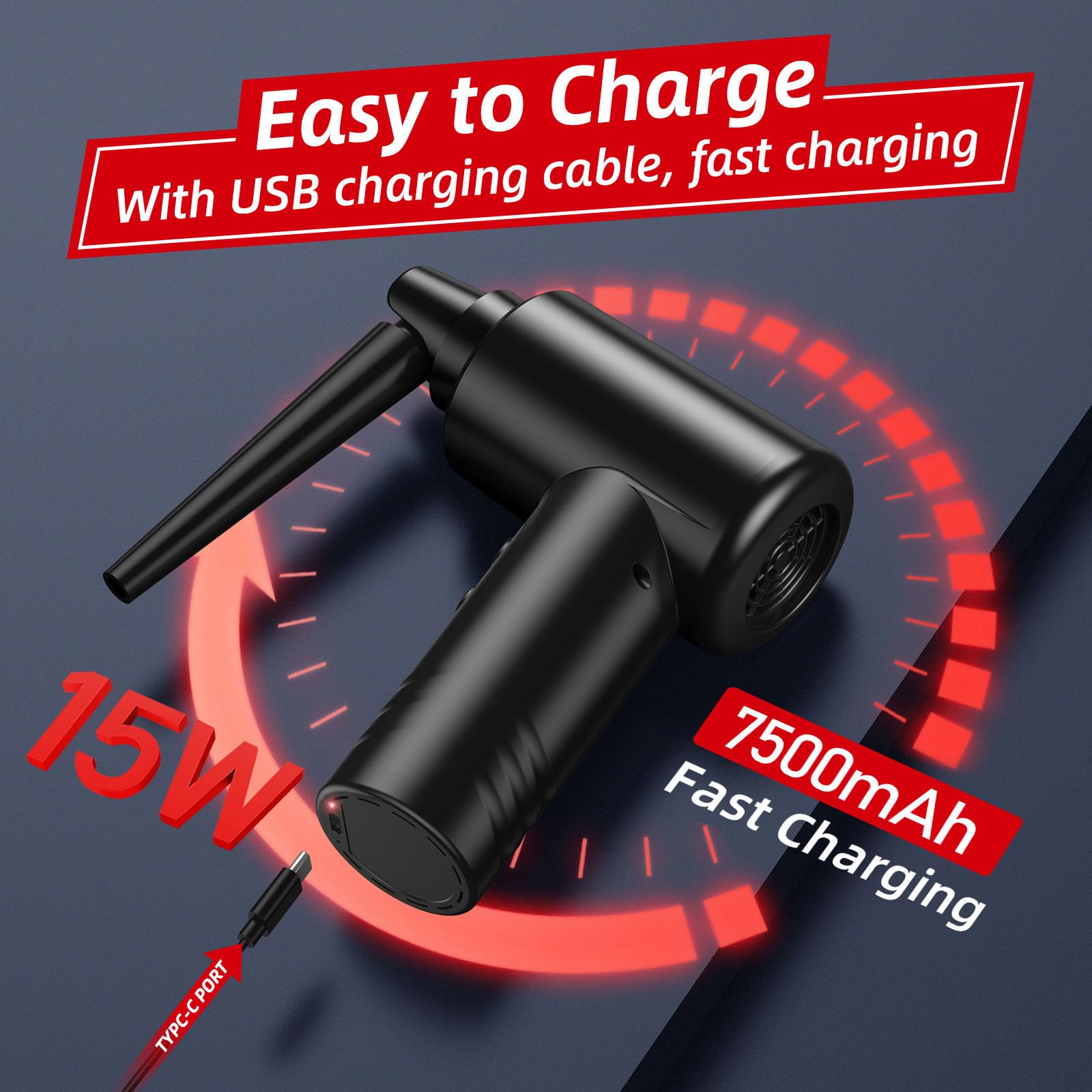 Soffiatore Aria Compressa Senza Fili - Pulizia PC E Elettronica 150000 RPM - Foto 4