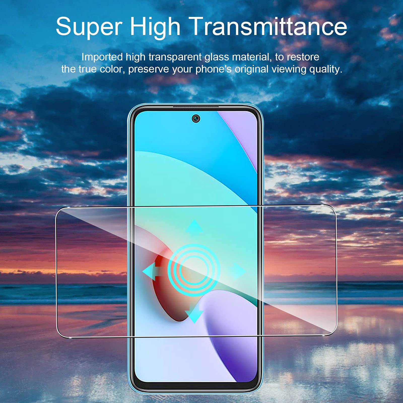 Pellicola protettiva in vetro temperato da 2/4 pezzi per Xiaomi Redmi 10 4G 2022  202192403