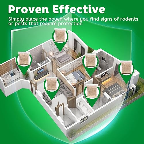 Miniatura 5 de Bolsas repelentes de plagas, paquete de 10 unidades de aceite de menta para ratones, roedores, ratones, ratas, arañas, ardillas, control de plagas
