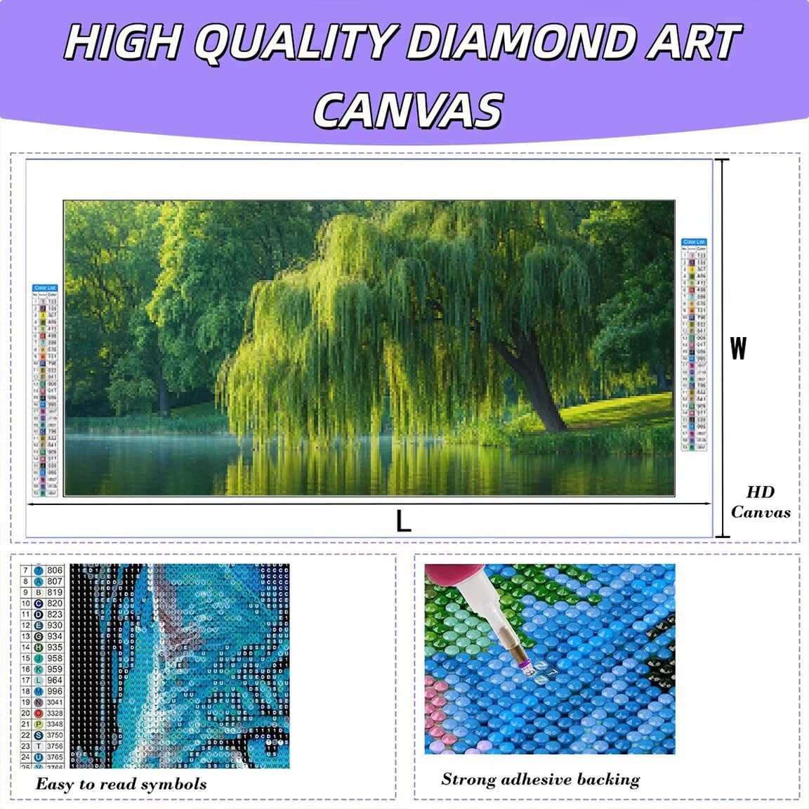 Diamond Painting Anlage, Diamond Painting Erwachsene Groß 100x50cm -0290
