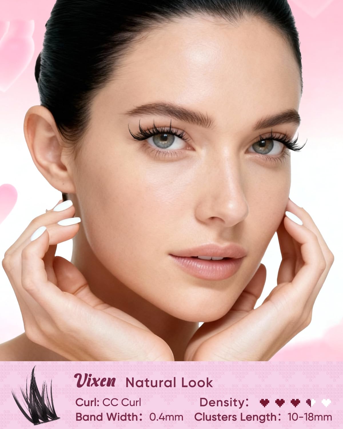 OKAYLOVE Anime Lashes Clusters Kit, Vixen 10-18mm Manga Cluster Eyelash Extensions Kit, 120pcs Fairy Wipsy Lash Clear Band Natural Eyelashes with Bond and Seal, Remover, Tweezers