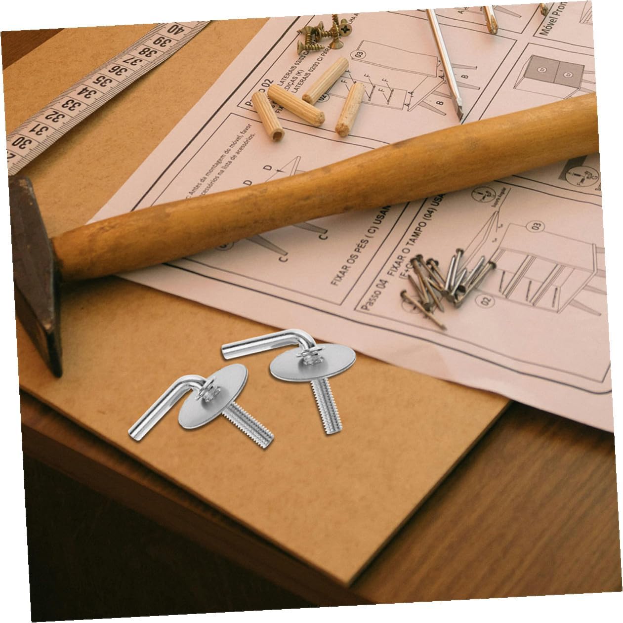 Didiseaon 2pcs Fan Pedestal Bolts Fan Base Hardware Screw Kit Stand Fasteners for Floor Assembly and Mounting