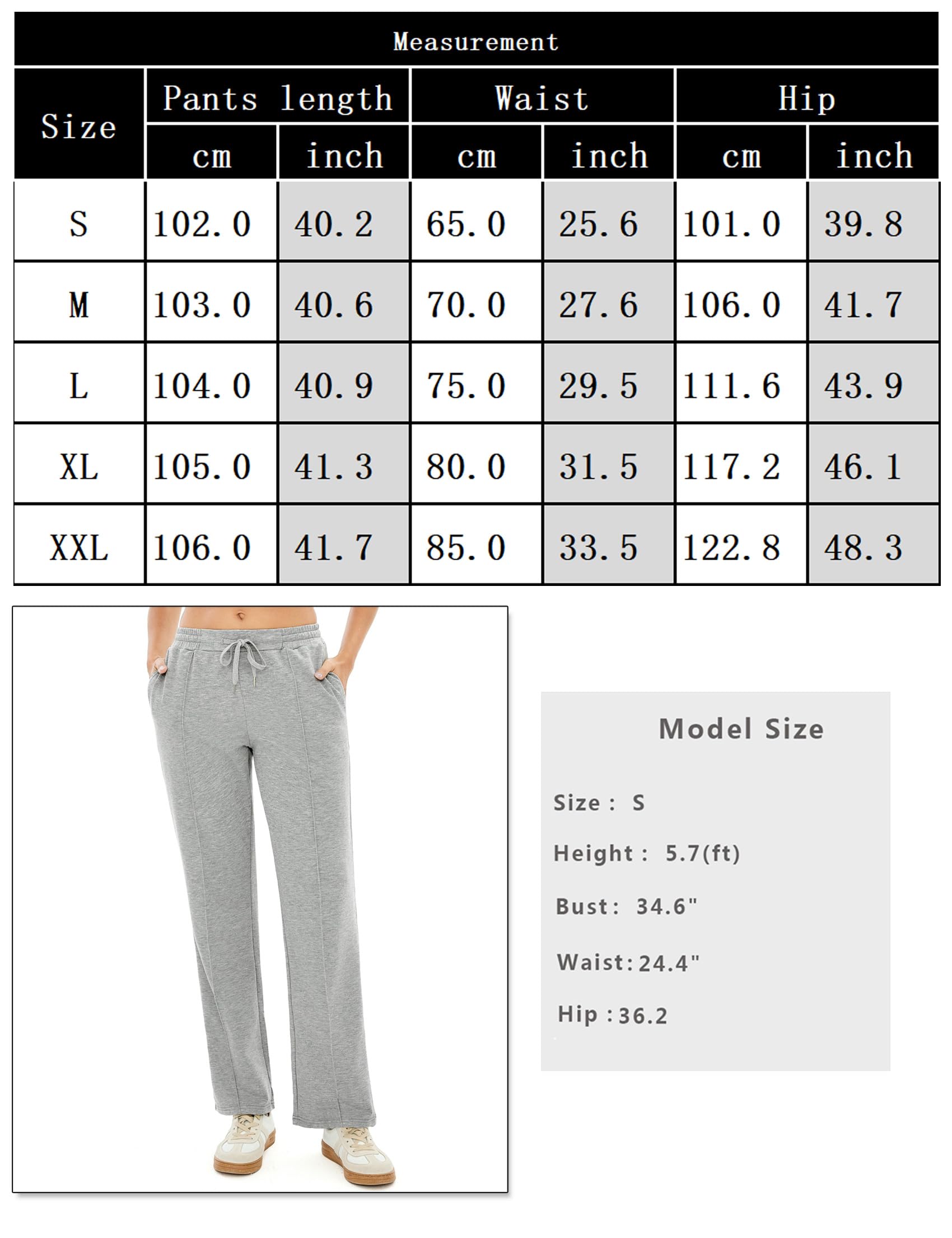 Pantalon Jogging Femme Coton Pantalon de Sport Large Bas de Jogging Couleur Unie avec Poches Pantalon de Décontracté pour Running Fitness Training