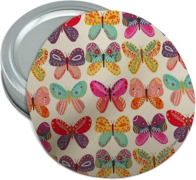 Colorful Butterflies Round Rubber Non-Slip Jar Gripper Lid Opener
