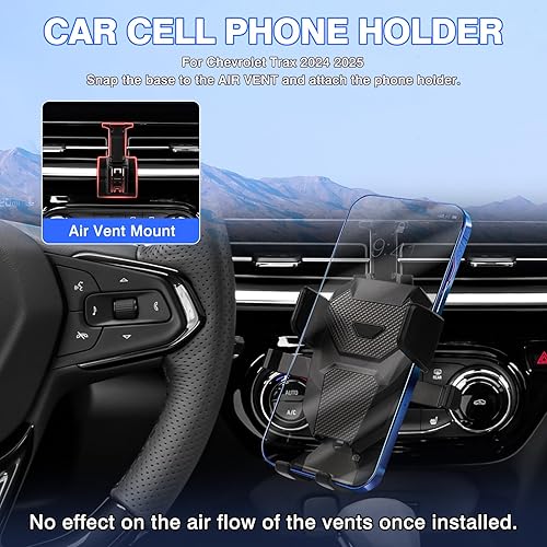 Miniatura 2 de Karltys Soporte de teléfono para automóvil para Chevrolet Chevy Trax 2024, 2025, 2026, accesorios para teléfono celular, soporte de navegación para