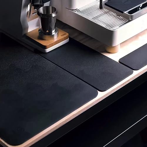 Miniatura 3 de Ternal Tapete de café, negro, tapete de café para encimera de cocina, tapete de encimera de máquina de café expreso de alta absorción, gran