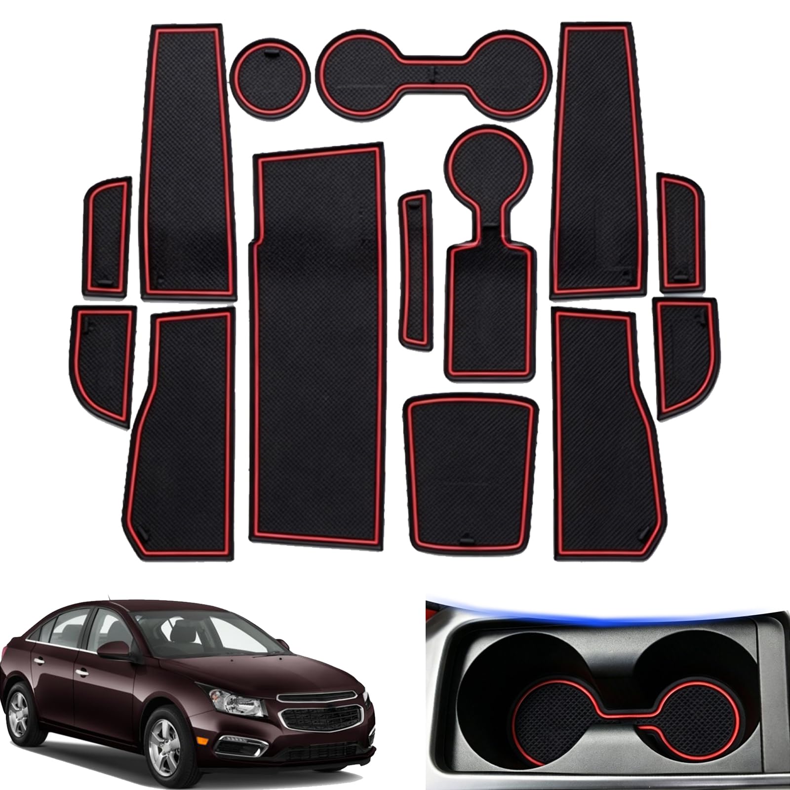 Alfombrillas Chevrolet Cruze 2015 antipolvo para proteger el portavasos en viajes diarios