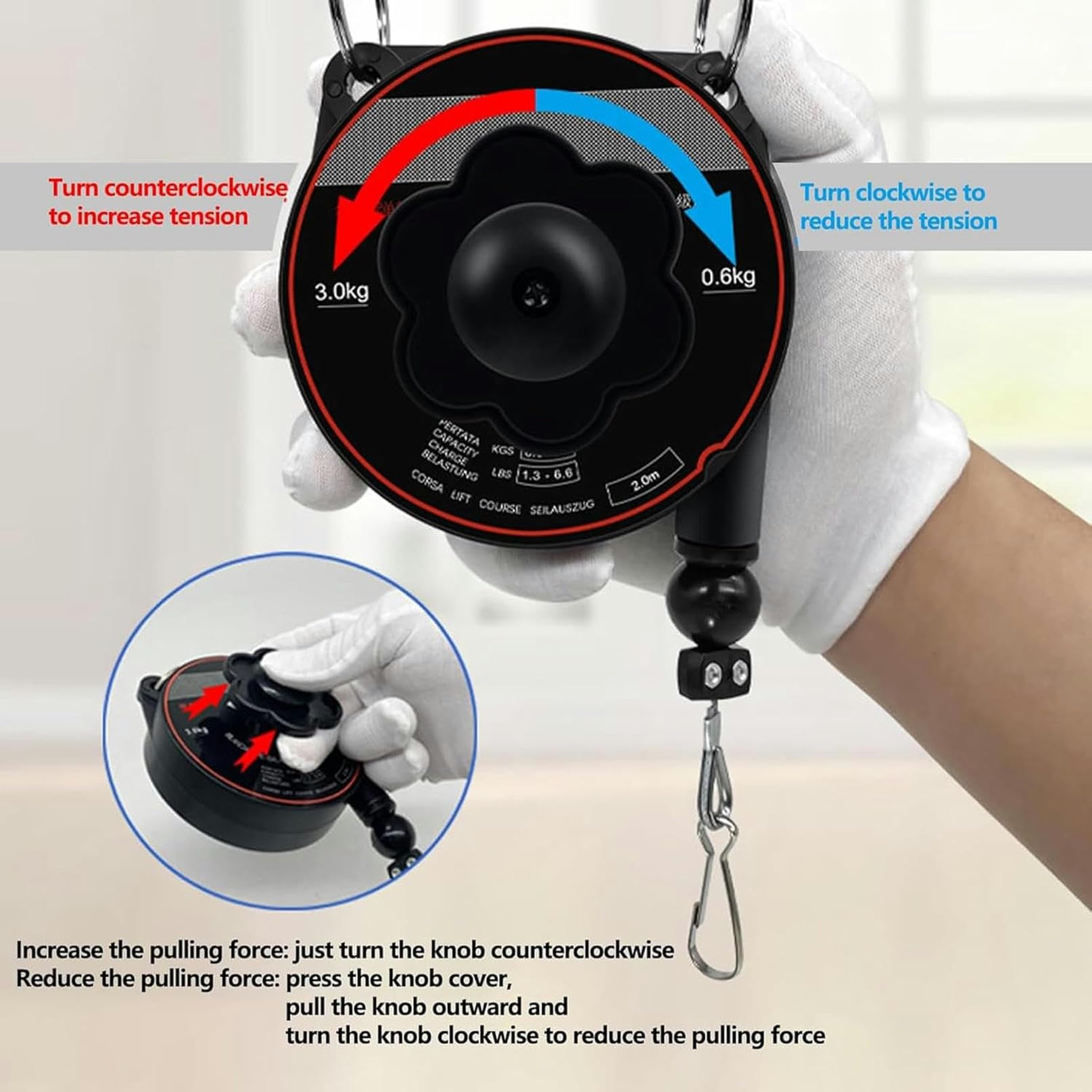 Pistola per tufting Manuale per l'industria dei tappeti, Altezza del Pelo Regolabile da 8 a 16 mm, Ideale per Gli Amanti dell'artigianato e dell'Arte, Include Accessori per Sospensione