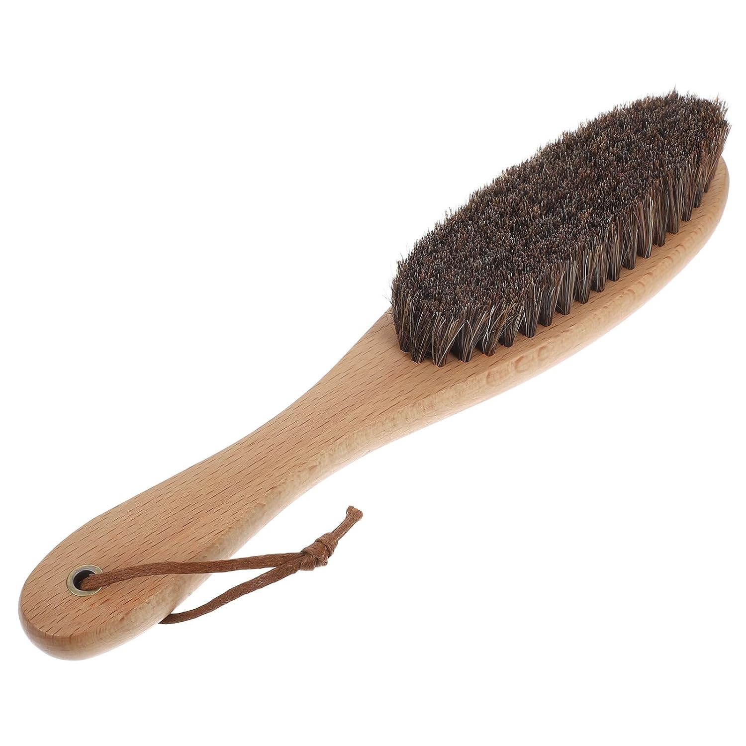 Soft Horsehair Dust Brush with Wooden Handle for Equine Body Cleaning Ergonomic Lightweight Grooming Brush Efficiently Removes Dust Portable Horse Skin Care Accessory