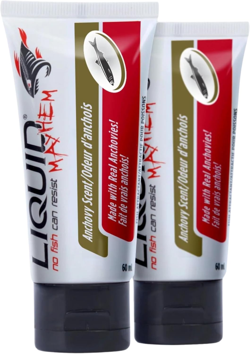 Liquid Mayhem Anchovy Fish Attractant Gel 60 ml / 2 oz · 60 Uses – Real Anchovy Bait & Aminos | UV-Enhanced Long-Lasting Gel – All Lure Types