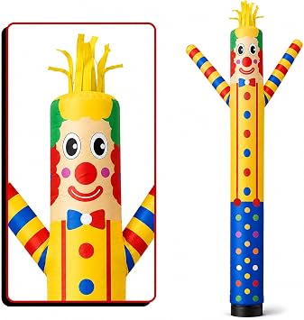 6FT Tall Inflatable Tube Man Clown Wacky Wavy Dancing Guy 9Diameter for Outdoor Decoration Advertising Business Promotion Blower Not Included