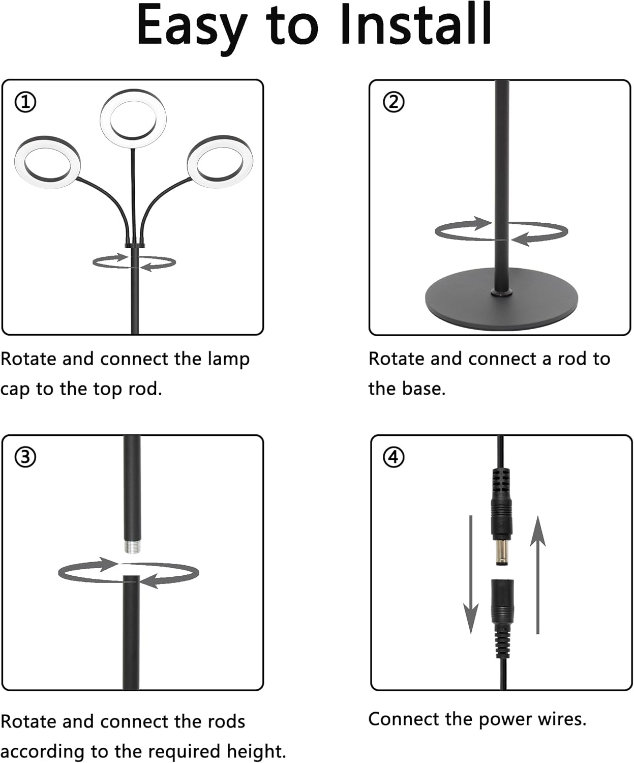 Grow Light for Indoor Plants, 3 Head Full Spectrum LED Tall Plant Lights with Timer, 3 Color Modes Standing Floor Growing Lamp, 74" Height Adjustable, 10 Dimmable Levels for Large Plants